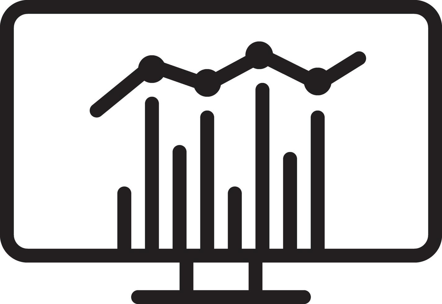 Liniensymbol für Statistiken vektor