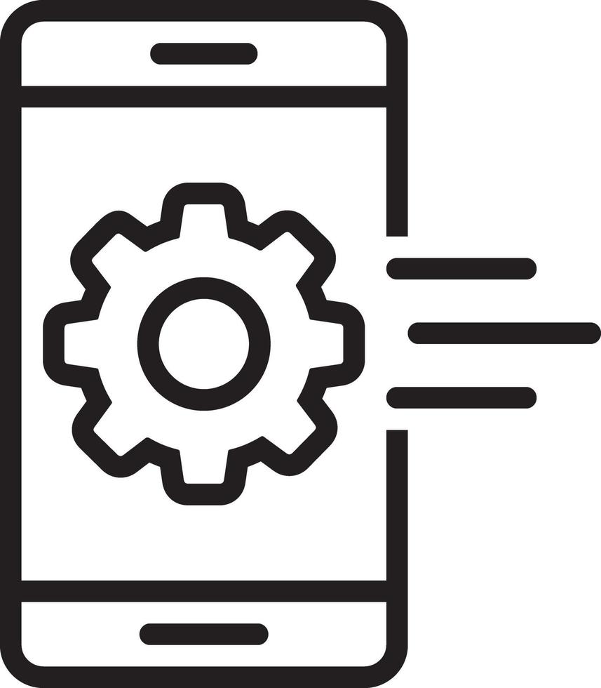 linje ikon för mobil vektor