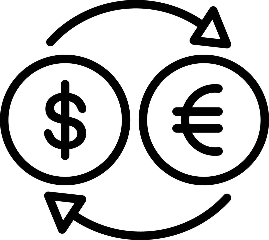 Liniensymbol für Geld vektor