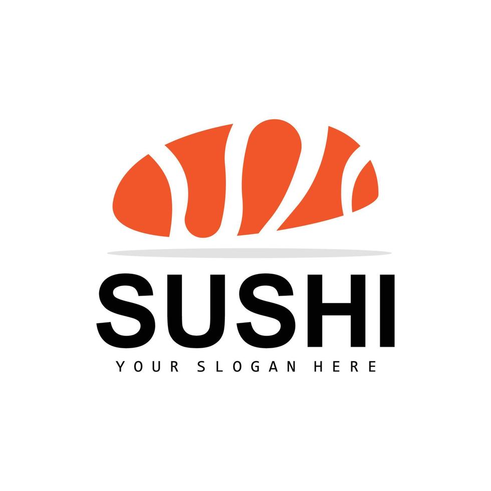 Sushi Logo, japanisch Essen Sushi Meeresfrüchte Vektor, japanisch Küche Produkt Marke Design, Vorlage Symbol vektor