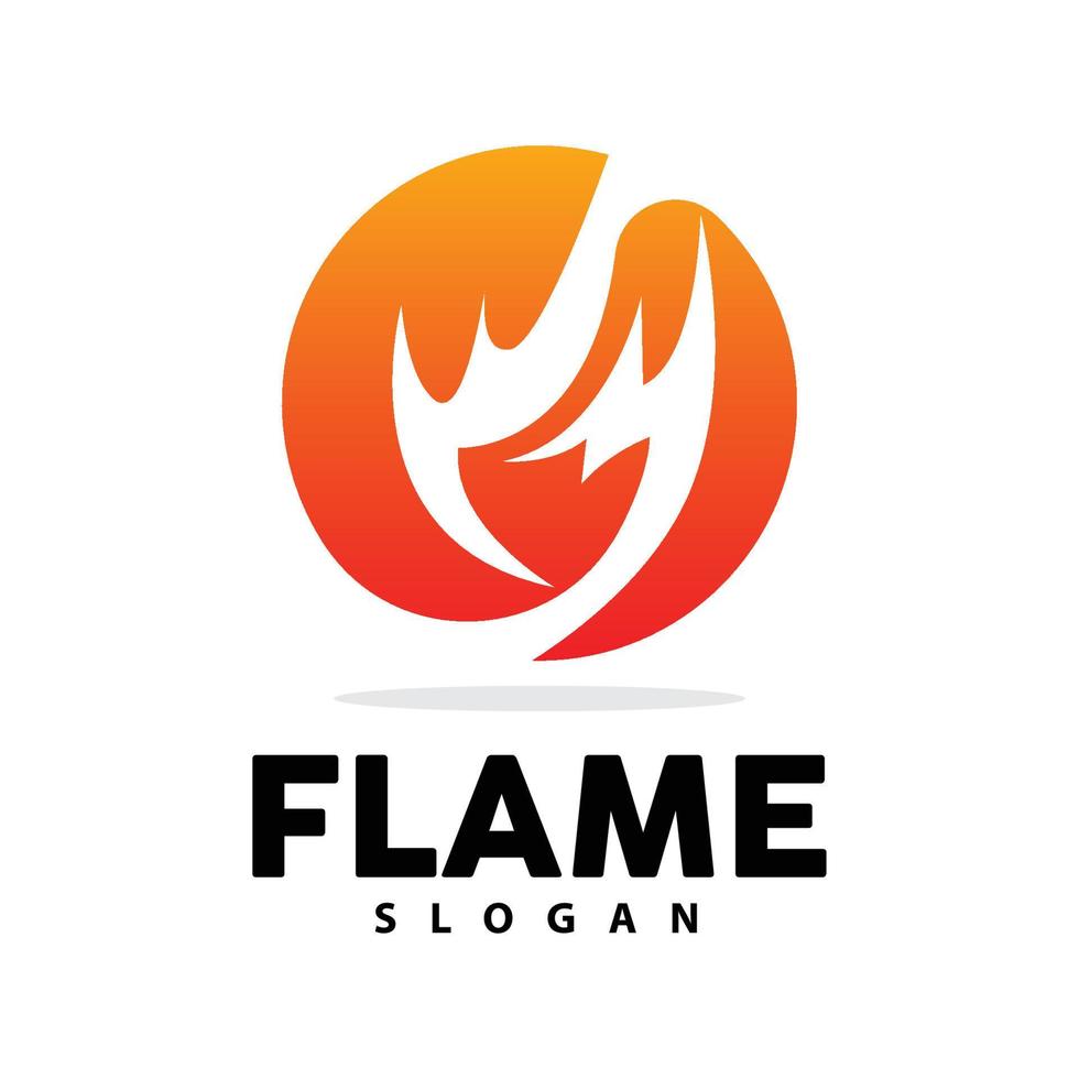 rot Flamme Logo, Verbrennung Hitze Feuer Vektor, Feuer Logo Vorlage Symbol Design vektor