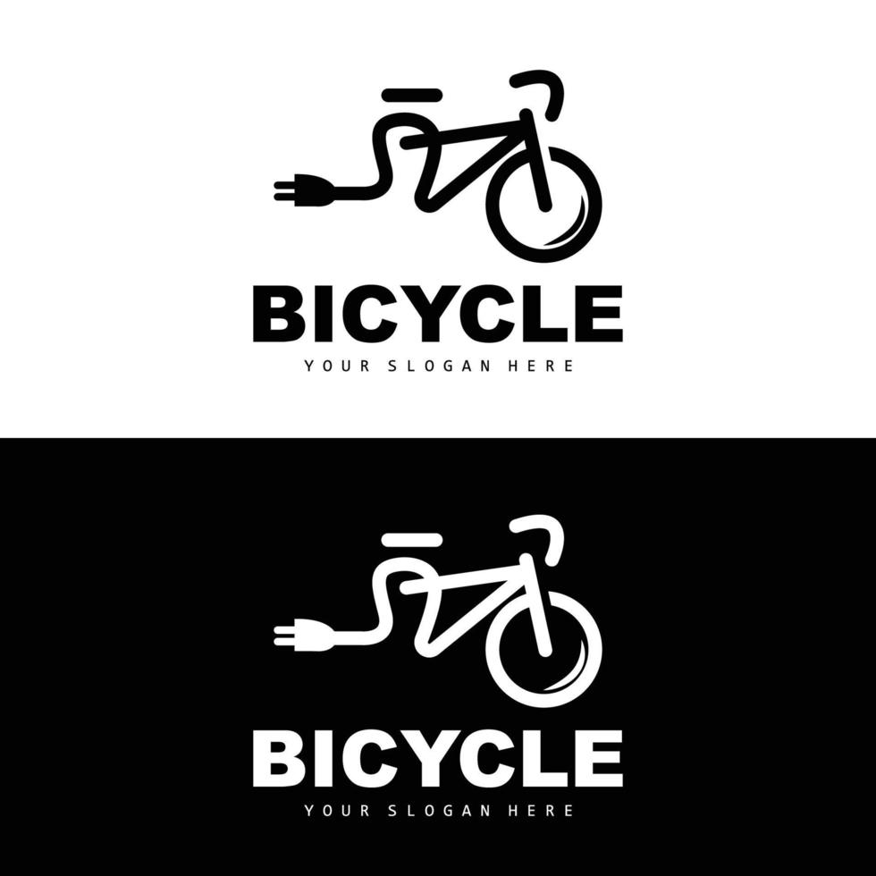 elektrisch Fahrrad Logo, Fahrzeug Design, Sport Fahrrad Vektor, Fahrrad Vorlage Symbol Illustration vektor