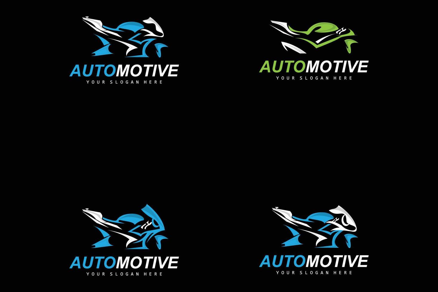 motorradlogo, motorsportfahrzeugvektor, design für, automobil, motorradkostümwerkstatt, motorradreparatur, produktmarke, motogp vektor