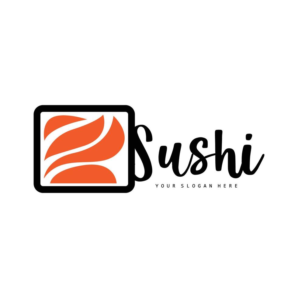 Sushi Logo, japanisch Essen Sushi Meeresfrüchte Vektor, japanisch Küche Produkt Marke Design, Vorlage Symbol vektor