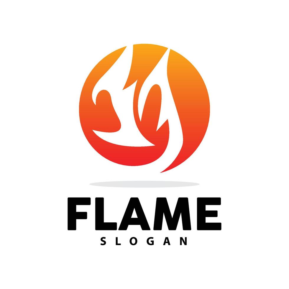 rot Flamme Logo, Verbrennung Hitze Feuer Vektor, Feuer Logo Vorlage Symbol Design vektor