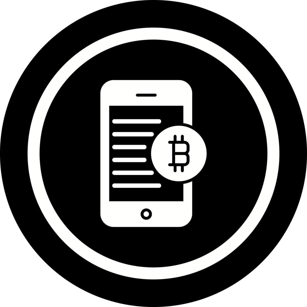 bitcoin mobil vektor ikon