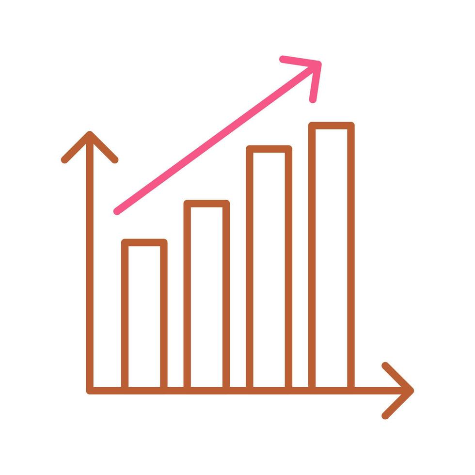 Vektorsymbol für steigende Statistiken vektor