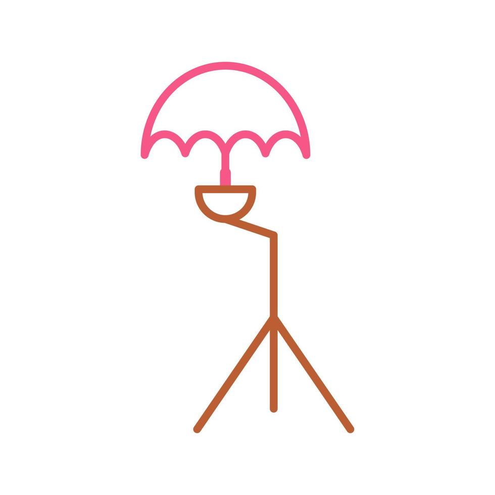 einzigartiges Regenschirmständer-Vektorsymbol vektor