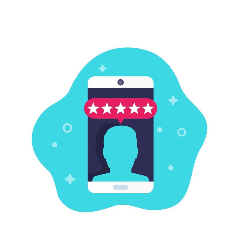 Kundenbewertung, Mobile Rating Vektor Icon