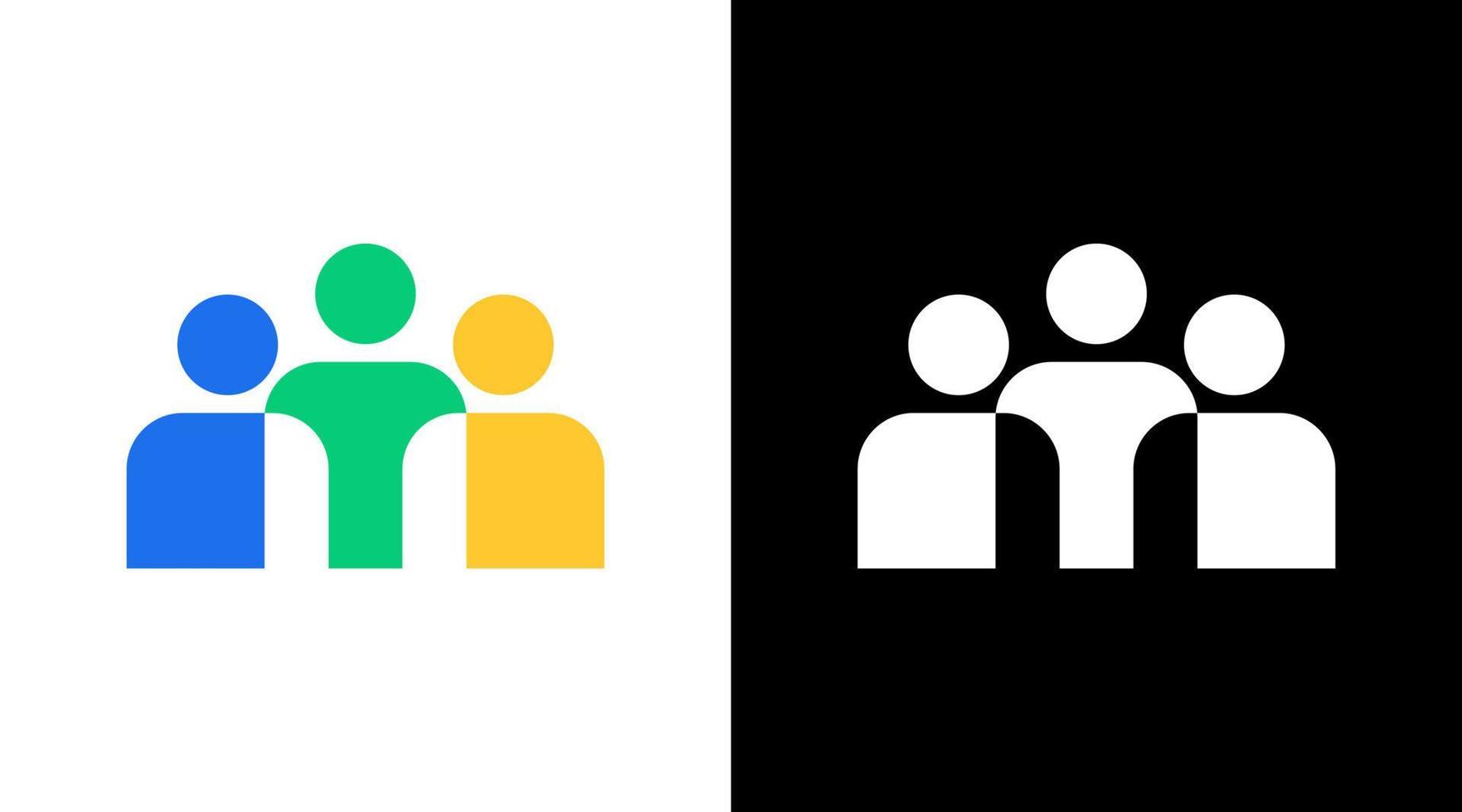 familj människor gemenskap färgrik logotyp ikon design vektor
