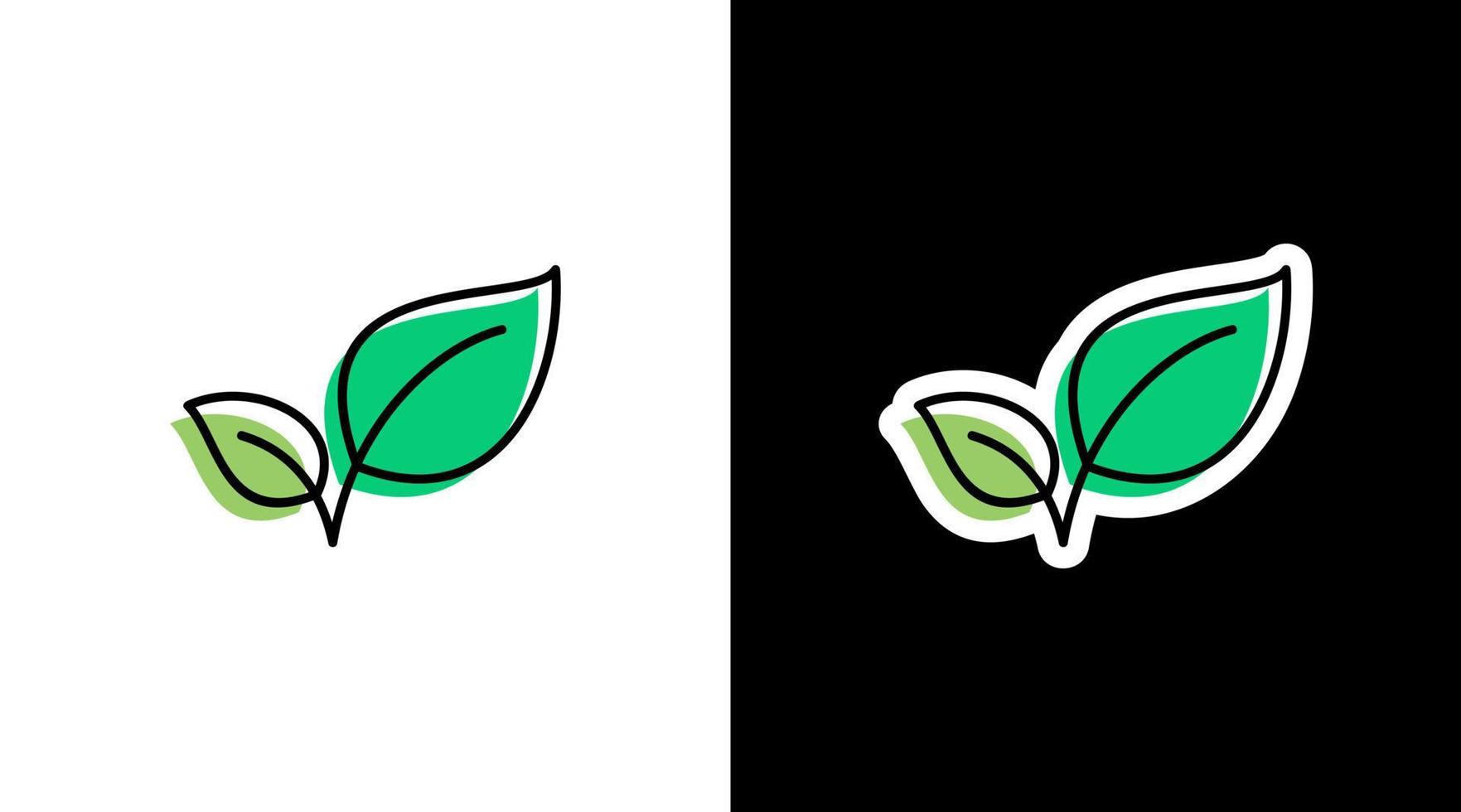 Grün Blätter Umwelt Logo Symbol Aufkleber vektor