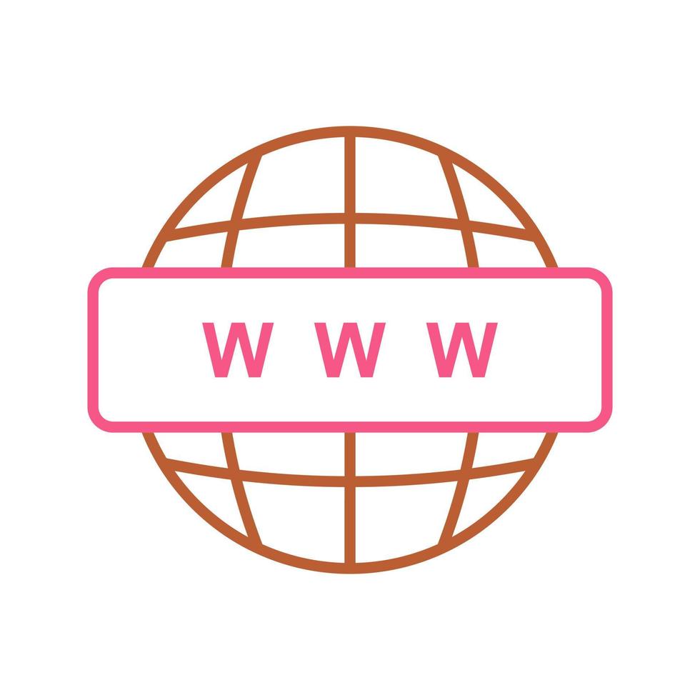 World Wide Web-Vektorsymbol vektor