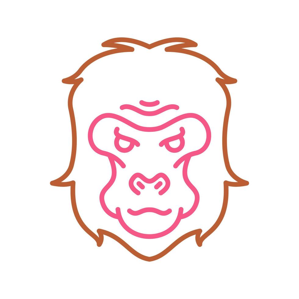 Gorilla-Vektor-Symbol vektor