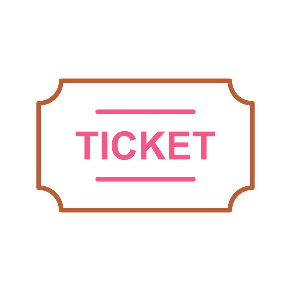 Ticket-Vektor-Symbol vektor