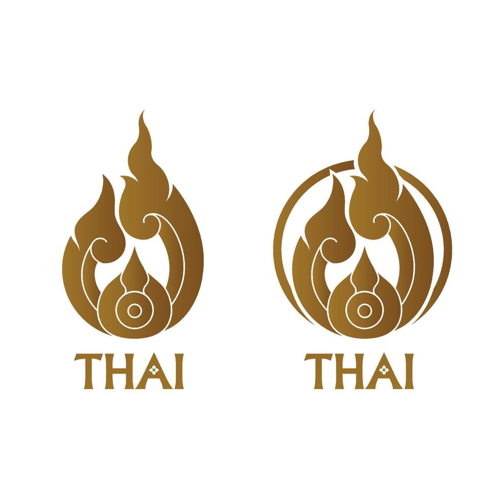 thai konst element för thai grafisk design vektor illustration.