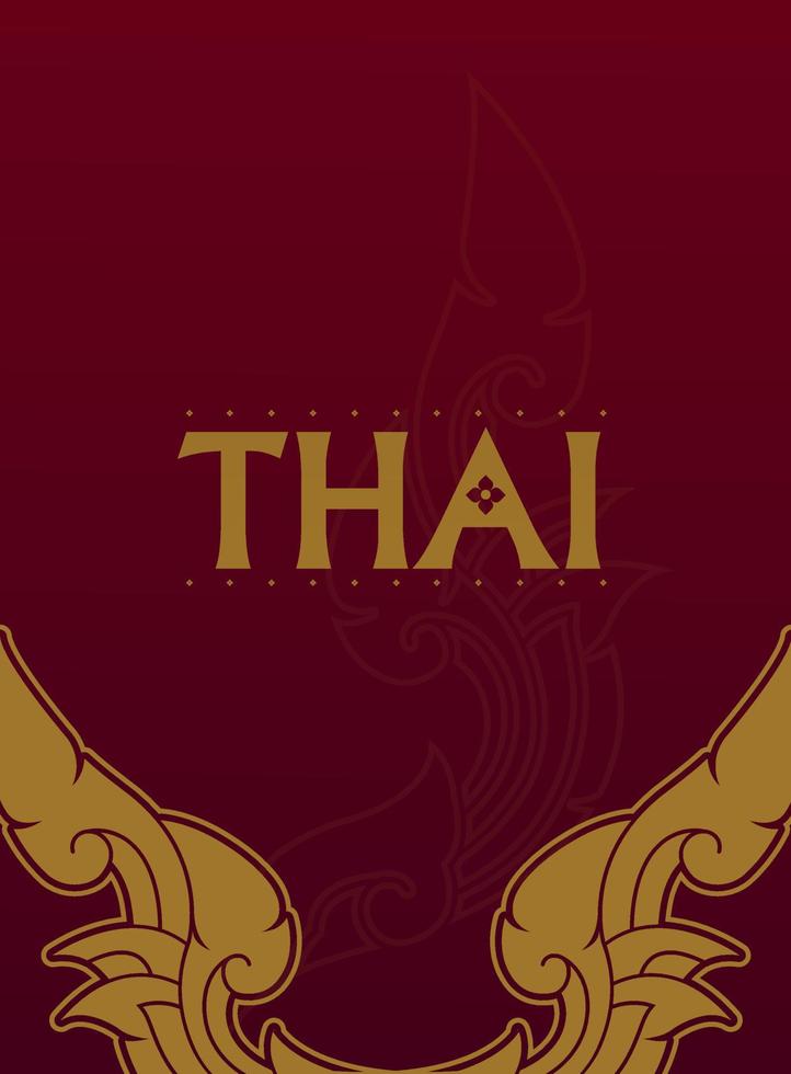 thailändisch Kunst Element zum thailändisch Grafik Design Vektor Illustration.