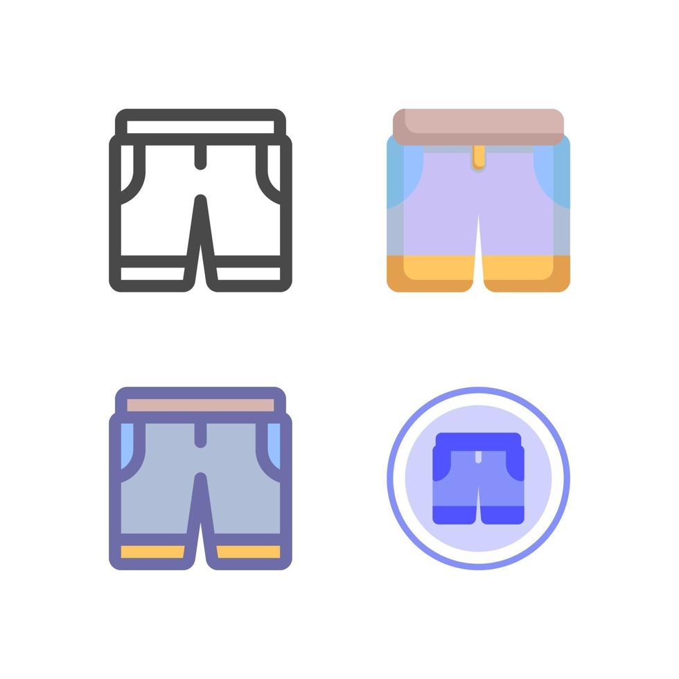 shorts byxa ikon pack isolerad på vit bakgrund. för din webbdesign, logotyp, app, ui. vektorgrafikillustration och redigerbar stroke. eps 10. vektor