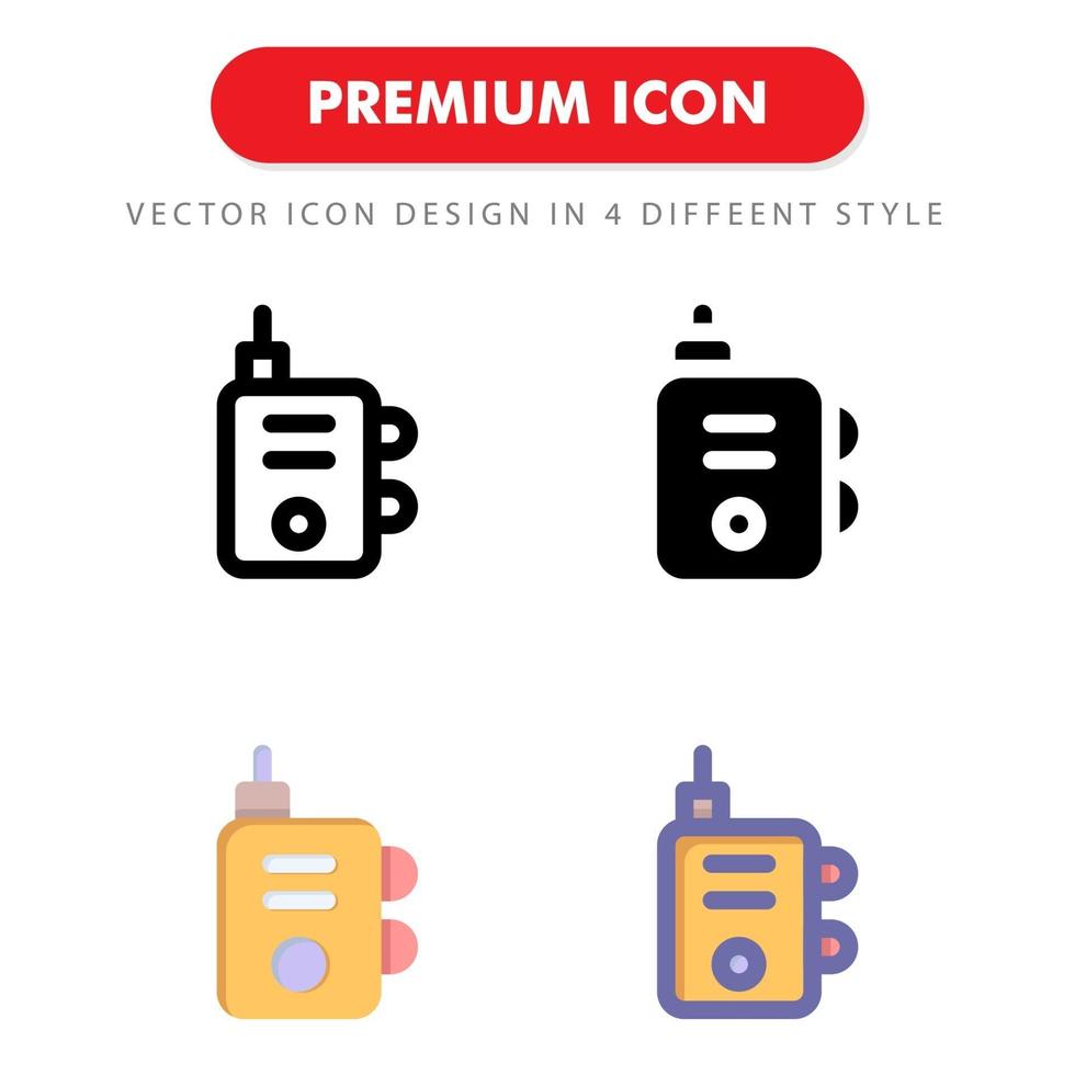 Walkie Talkie Icon Pack isoliert auf weißem Hintergrund. für Ihr Website-Design, Logo, App, UI. Vektorgrafiken Illustration und bearbeitbarer Strich. eps 10. vektor