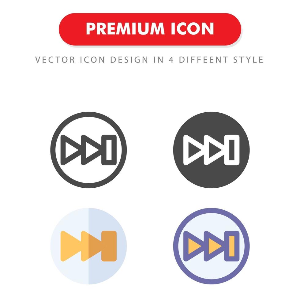 Forward Icon Pack isoliert auf weißem Hintergrund. für Ihr Website-Design, Logo, App, UI. Vektorgrafiken Illustration und bearbeitbarer Strich. eps 10. vektor