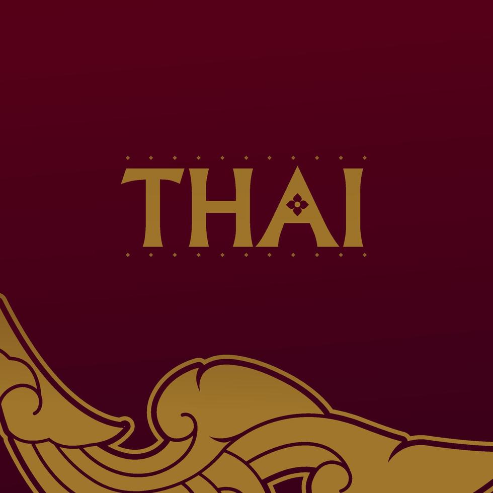 thailändisch Kunst Element zum thailändisch Grafik Design Vektor Illustration.