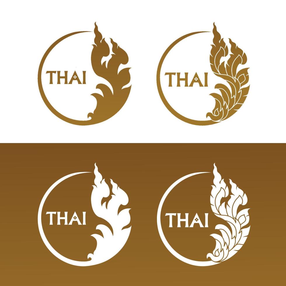 thai konst element för thai grafisk design vektor illustration.