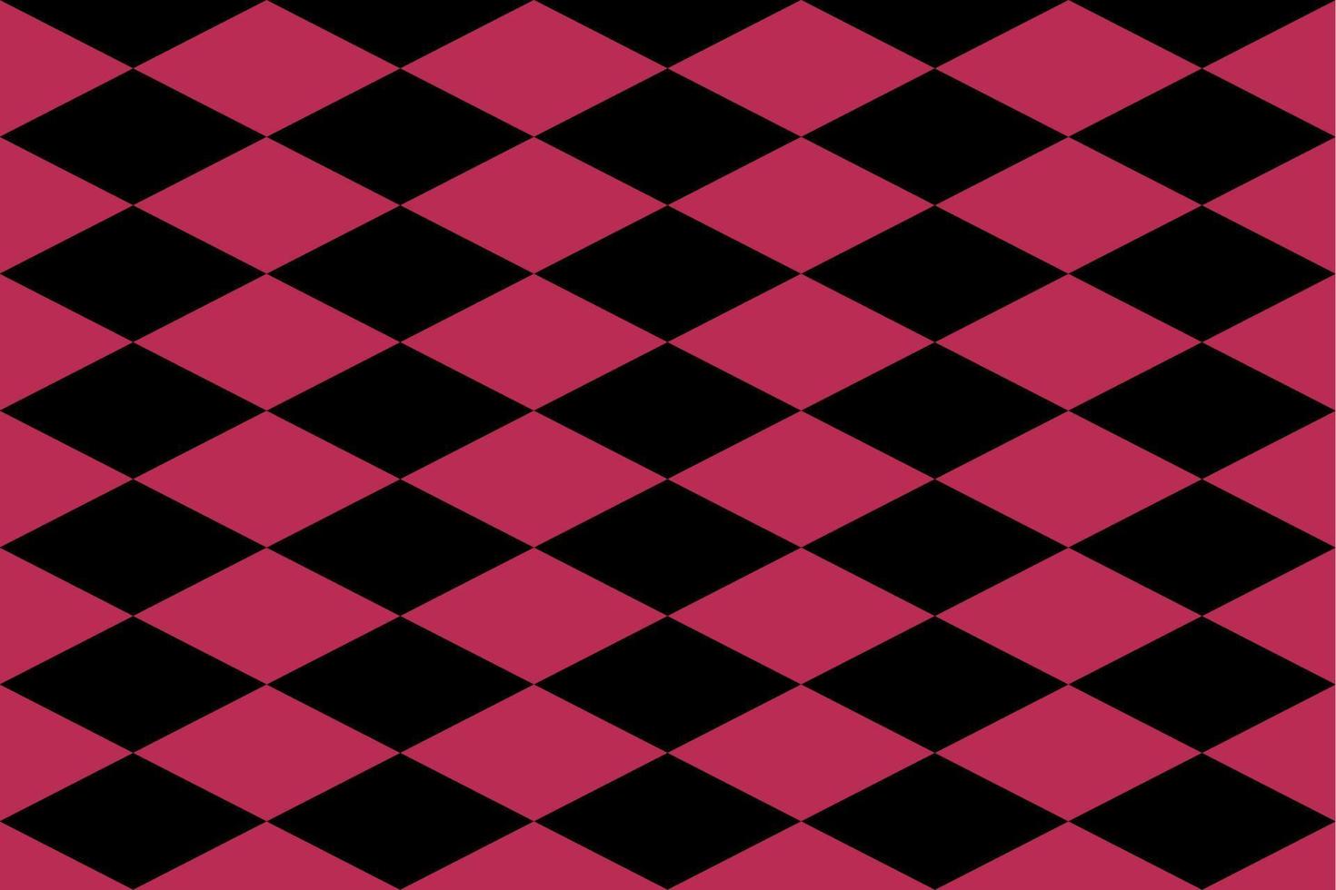 viva Magenta und schwarz Rhombus Muster vektor