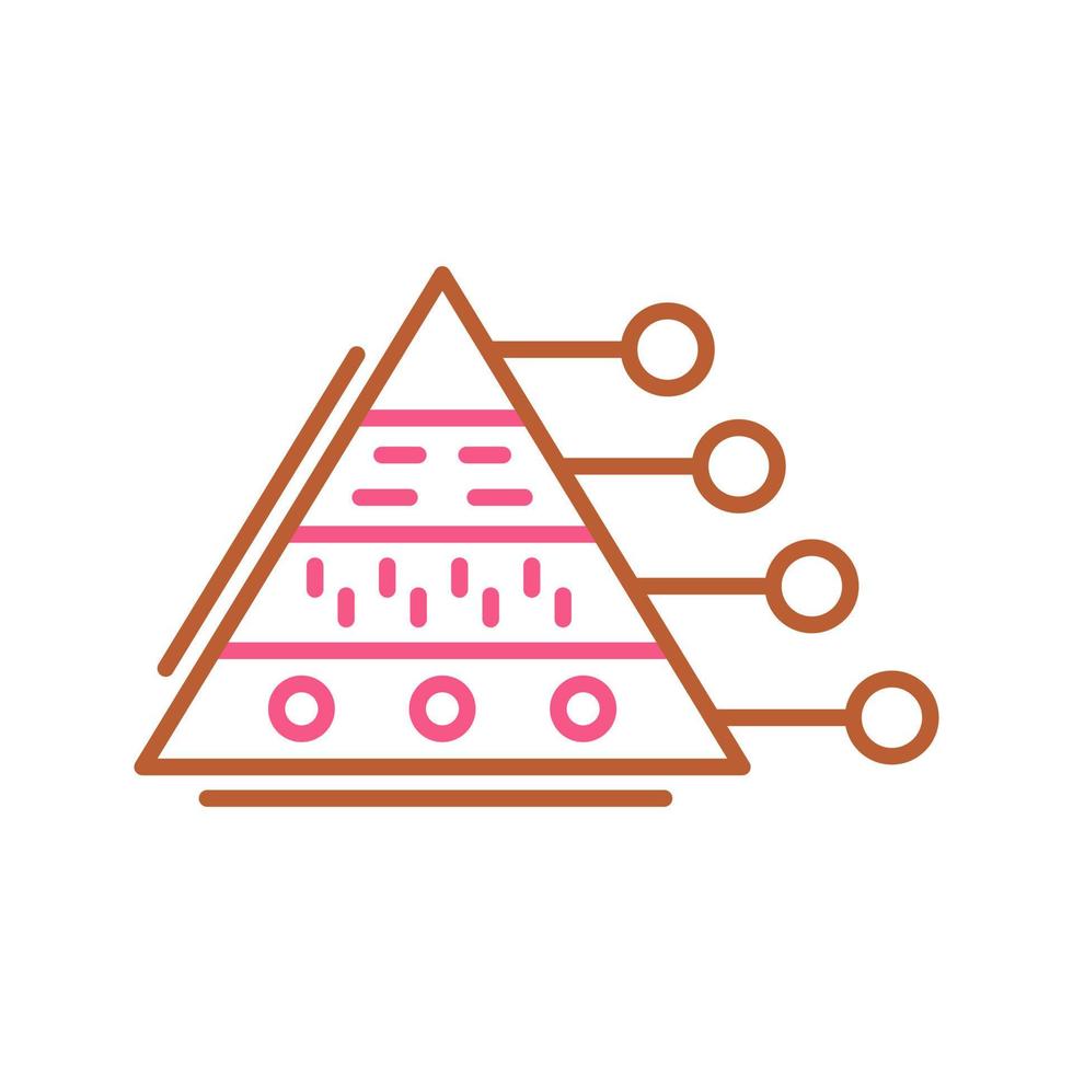 Pyramidendiagramm-Vektorsymbol vektor