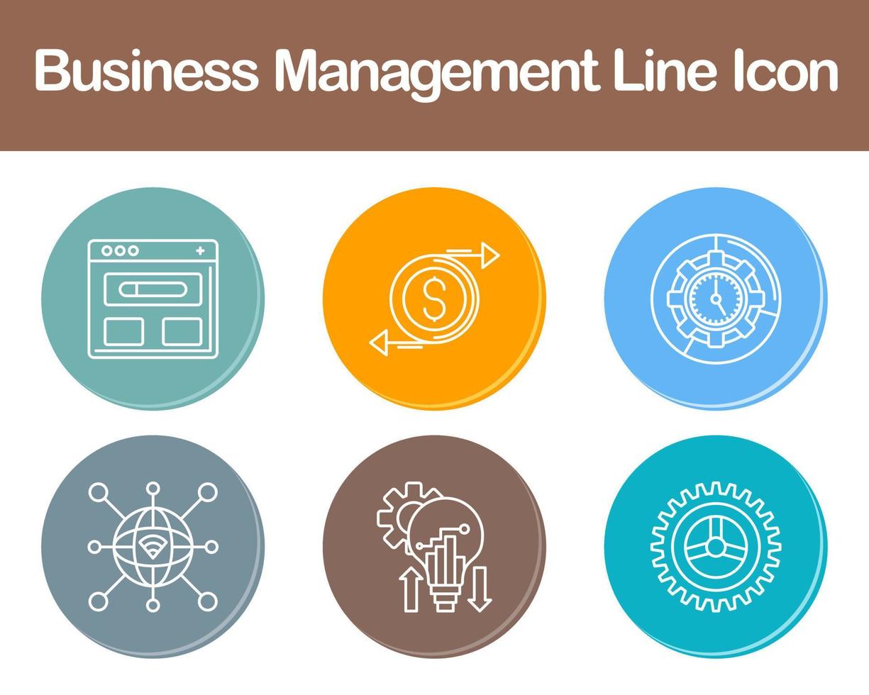 Geschäft Verwaltung Vektor Symbol einstellen