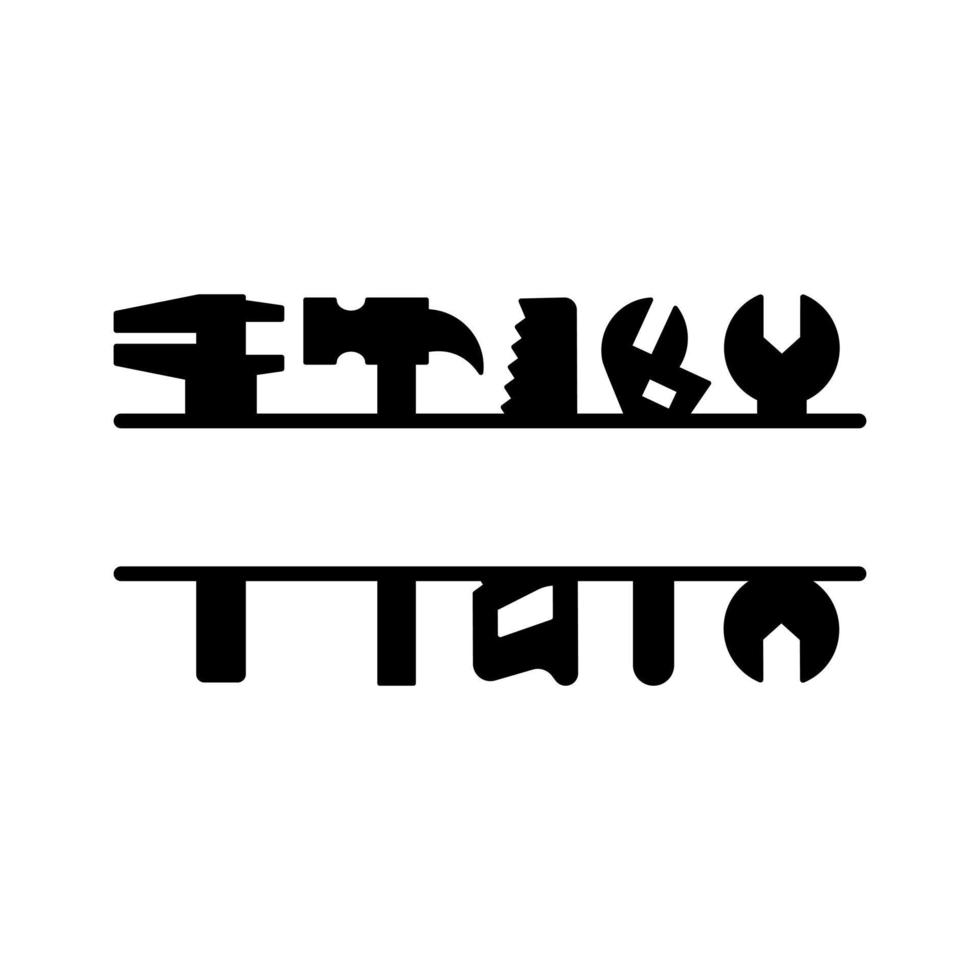 Werkzeuge Monogramm Symbol Vektor. Reparatur Monogramm Illustration unterzeichnen. Konstruktion Symbol oder Logo. vektor