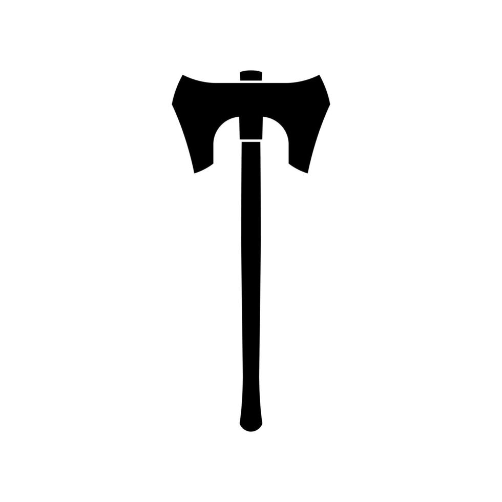 Axt Vektor Symbol. Poleaxe Illustration unterzeichnen. Waffe Symbol oder Logo.