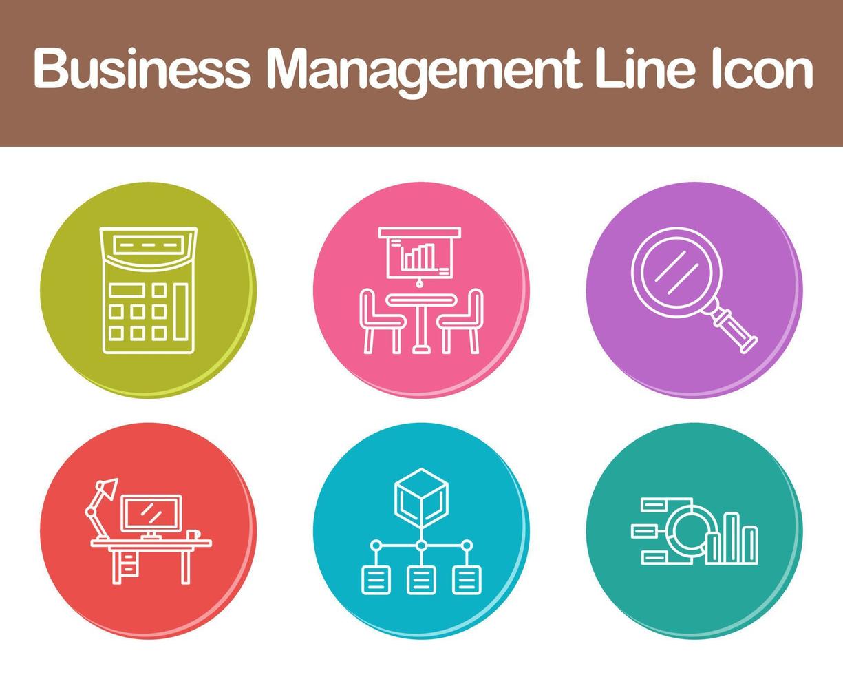 företag förvaltning vektor ikon uppsättning