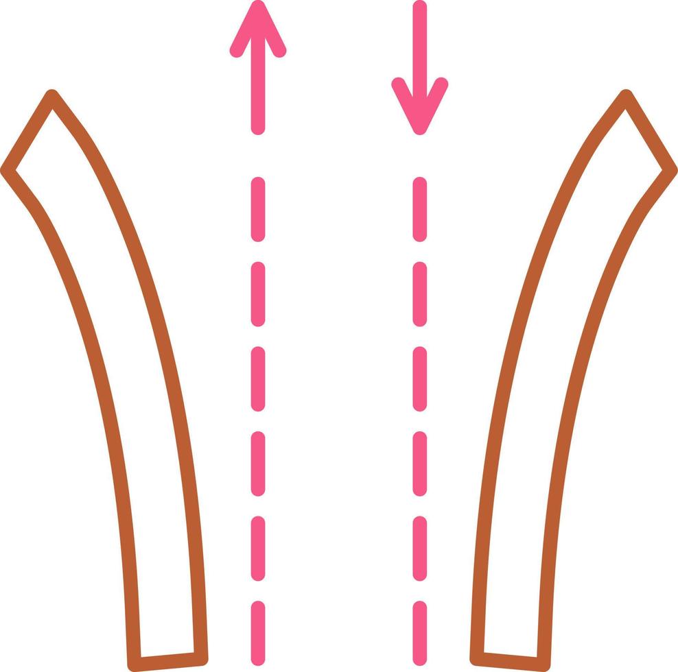 Weg einzigartig Vektor Symbol