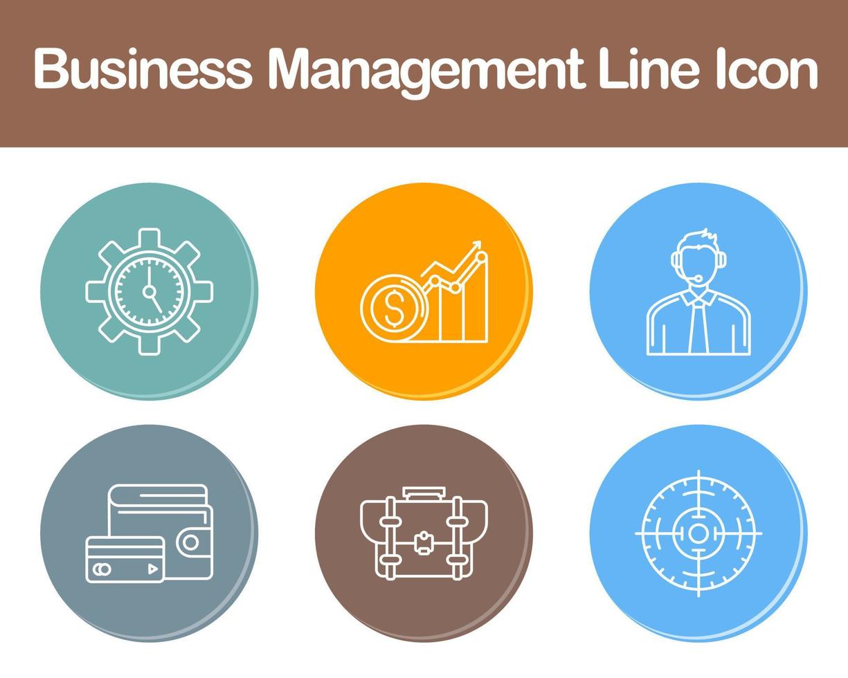 företag förvaltning vektor ikon uppsättning