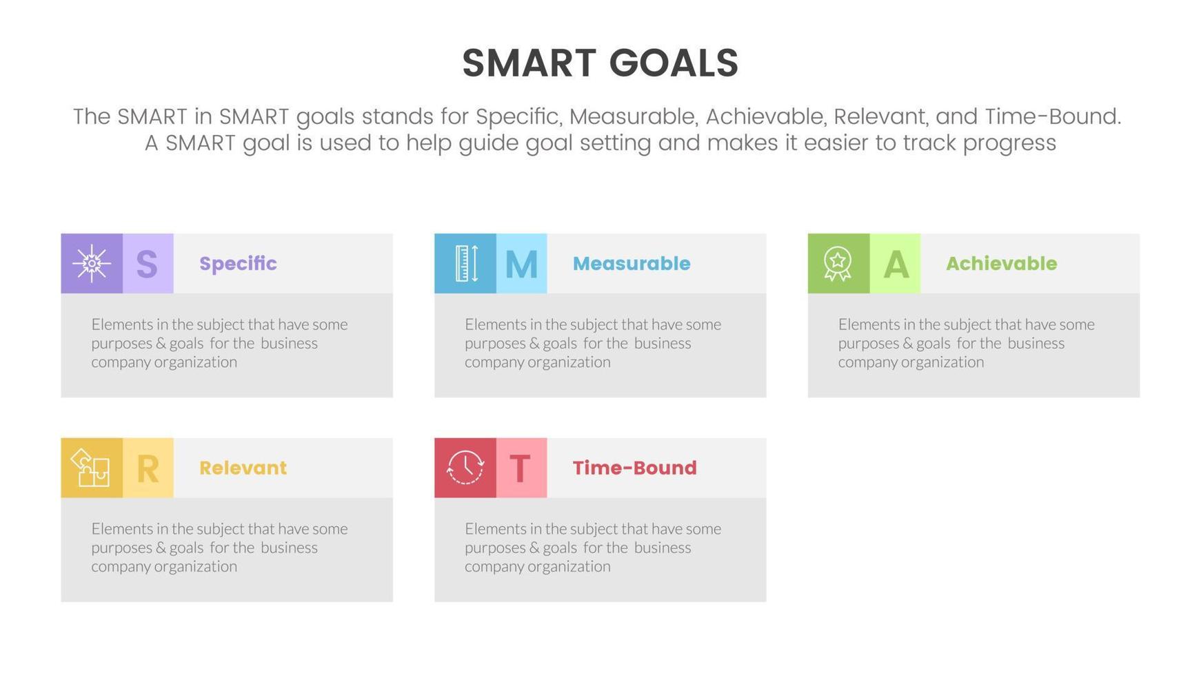 smart företag modell till guide mål infographic med rektangel låda begrepp för glida presentation vektor