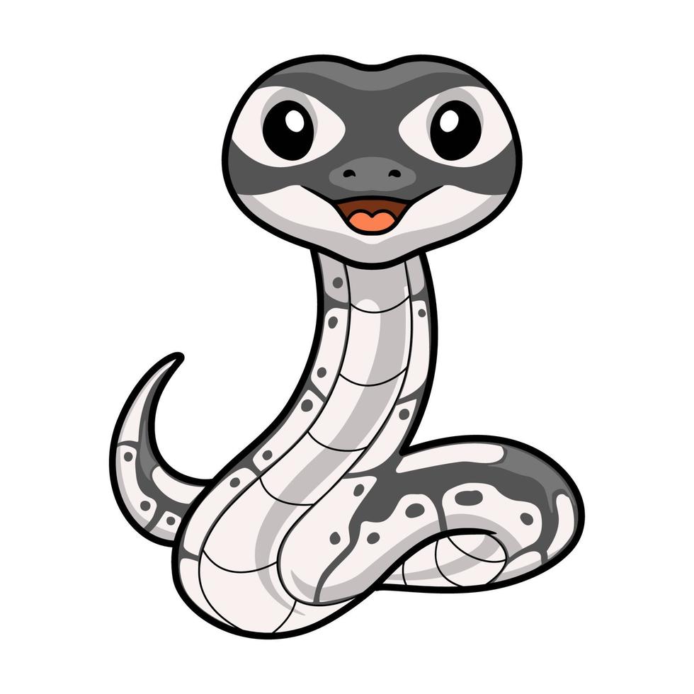 süß axanthisch Ball Python Karikatur vektor