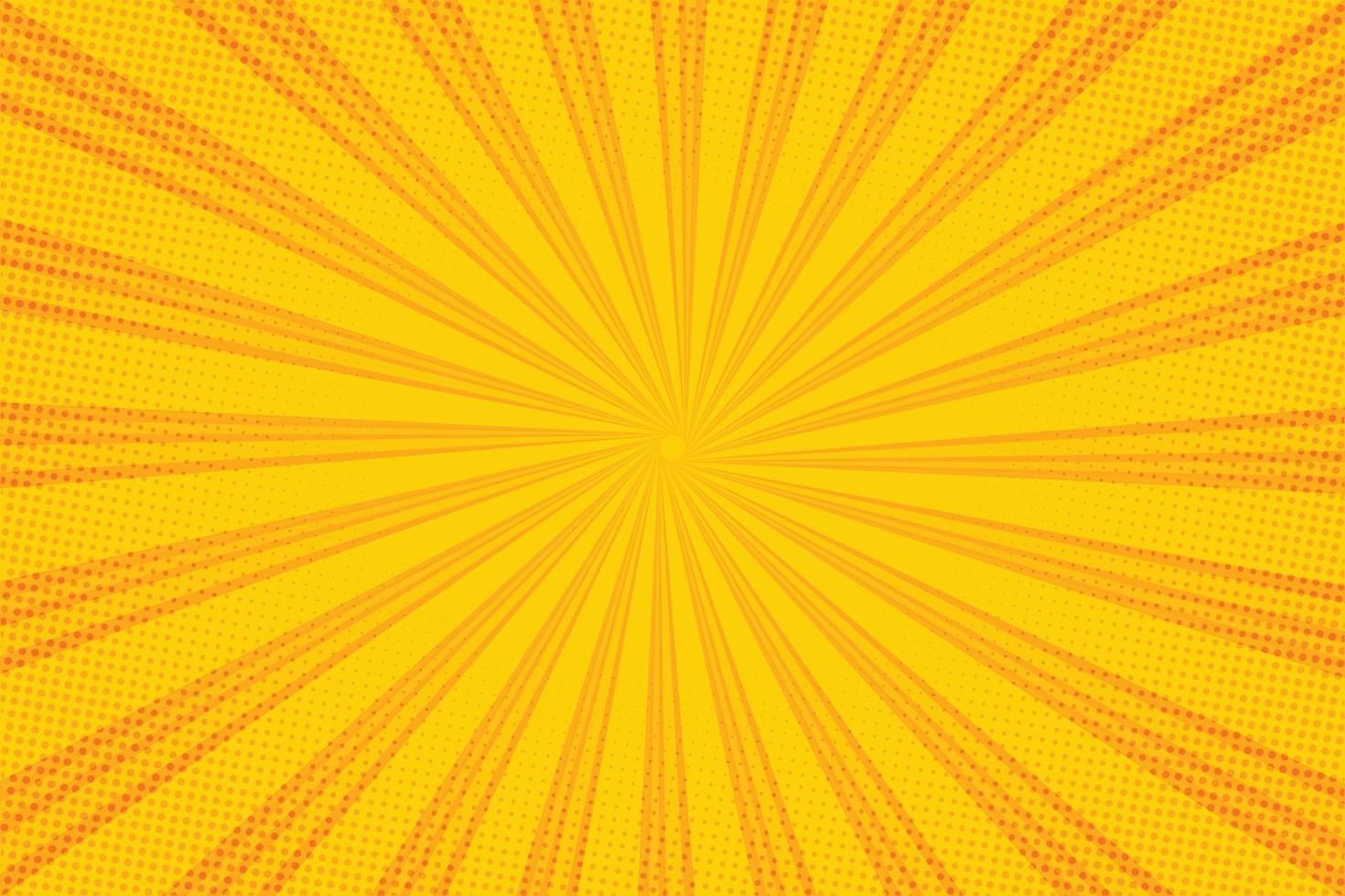 Gelb retro Sunburst Hintergrund Vektor zum kostenlos herunterladen