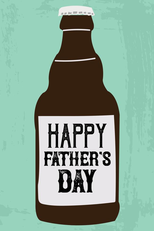 glücklich Bier Väter Tag Karte vektor