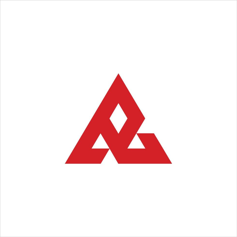 abstrakt blå triangel form med brev a. stock vektor illustration isolerat på vit bakgrund ikon