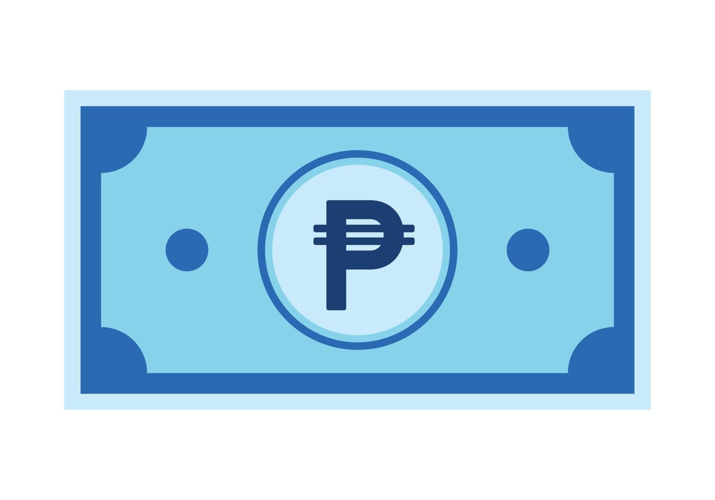 Peso Philippinen Papier Geld Währung Kasse Symbol Clip Art Vektor Illustration