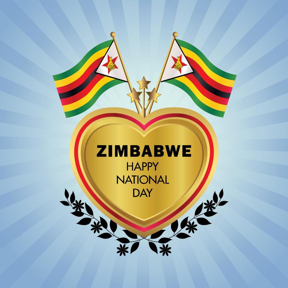 Zimbabwe National Tag , National Tag Kuchen vektor