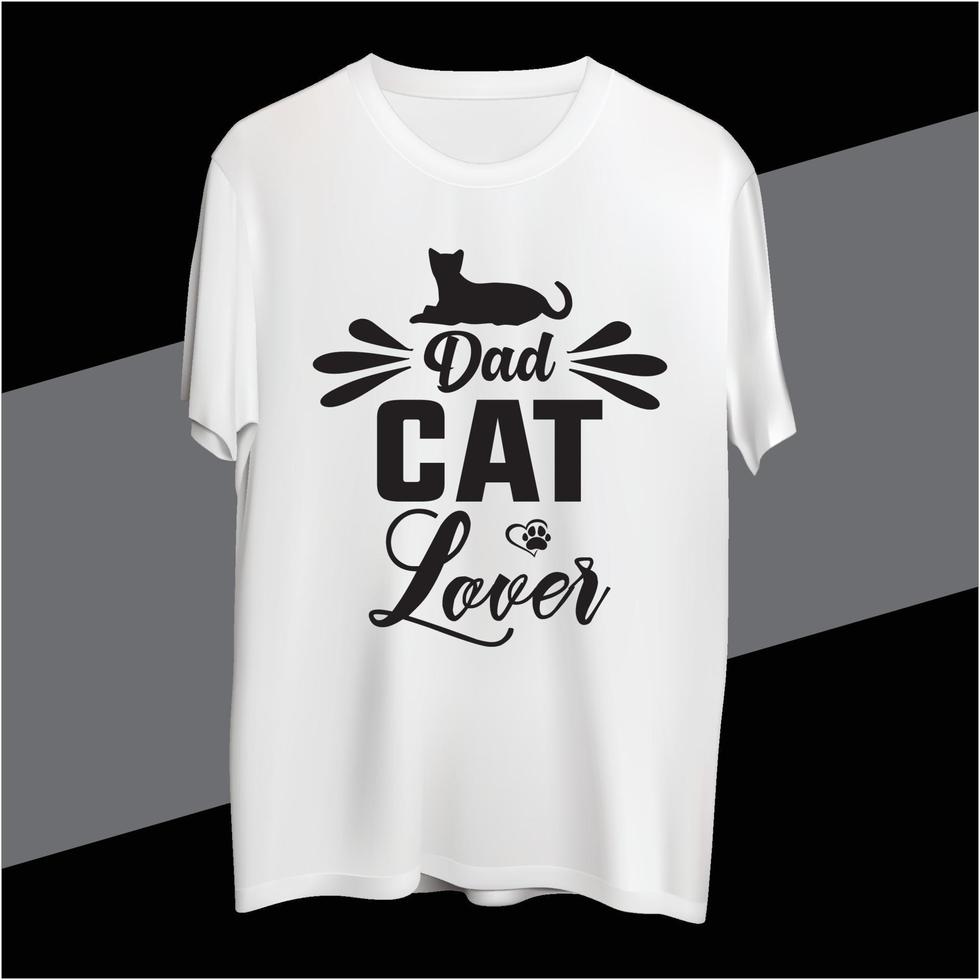 pappa katt älskare t-shirt design vektor