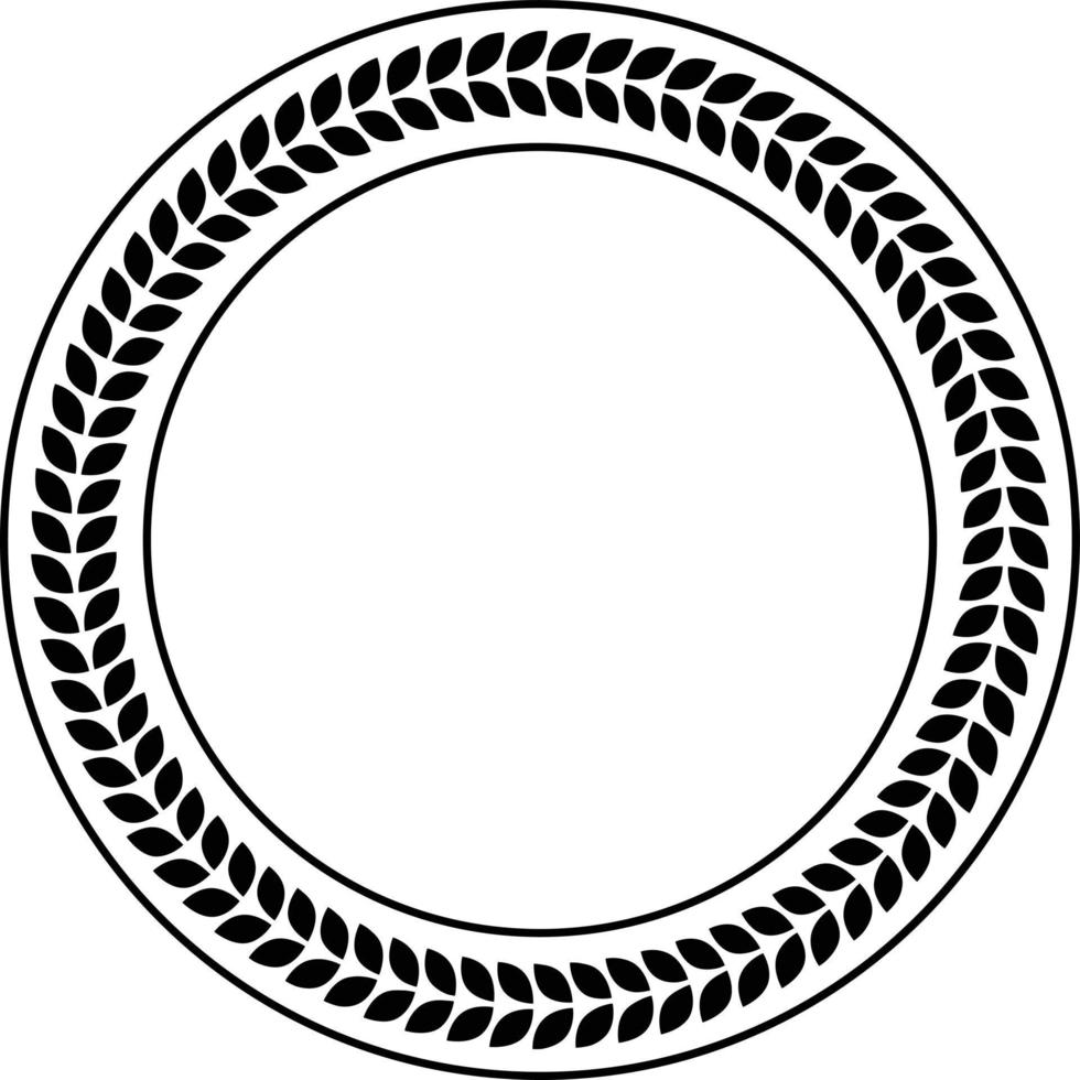 Lorbeer Kranz Vektor Symbol Design. Kreis eben Symbol.