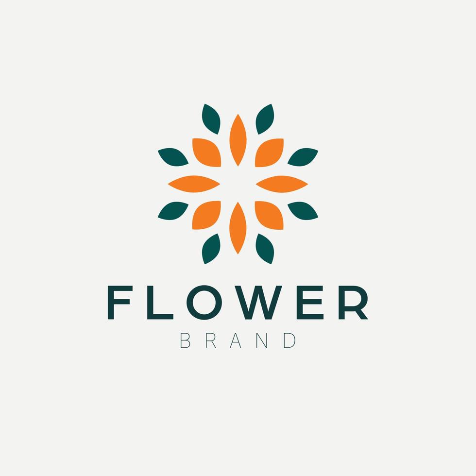 abstrakt Blume und Blätter Logo Design. Kosmetika ö Mode Logotyp. Luxus und modern Logo. vektor
