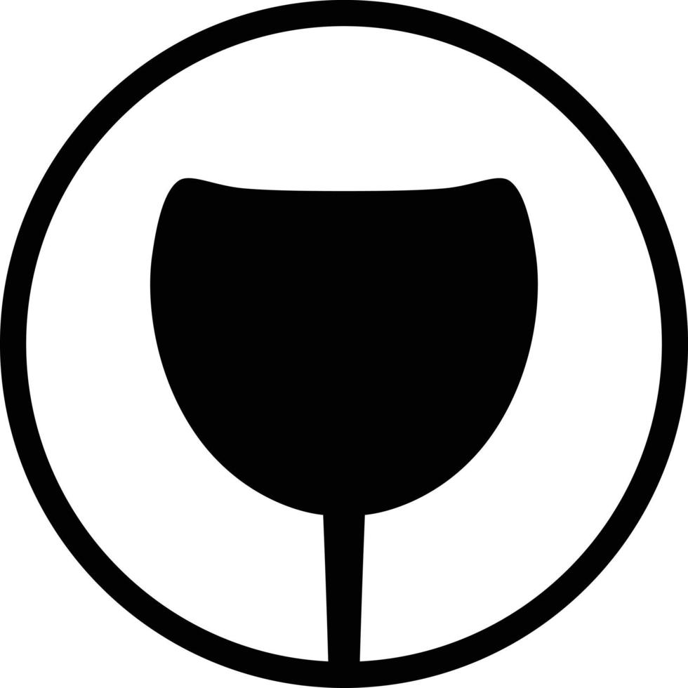 Wein Glas Vektor icone Design. eben Symbol.