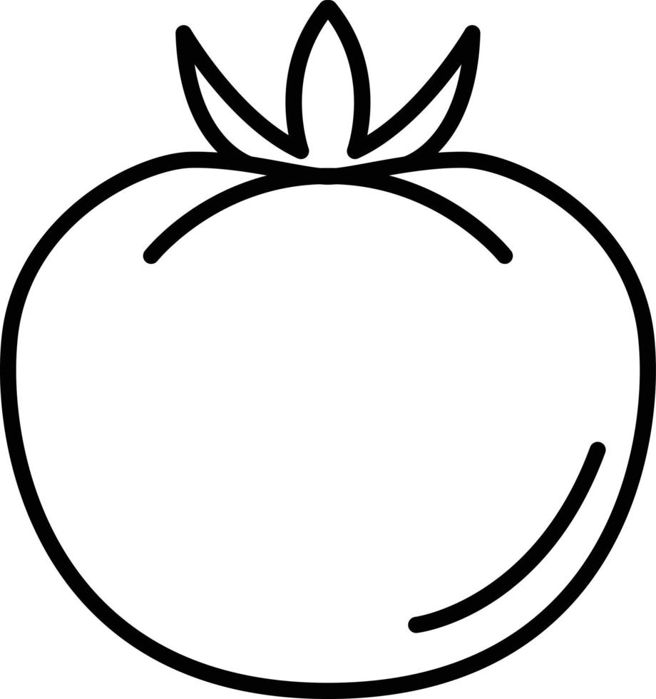 Tomate mit Blätter Vektor Symbol Design. eben Symbol.