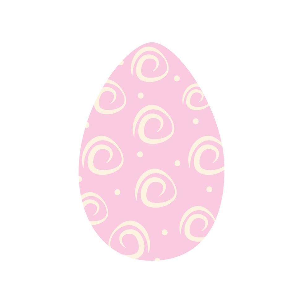 påsk ägg i trendig rosa med enkel mönster av prickar och abstrakt ro i trendig nyans. Lycklig påsk vektor