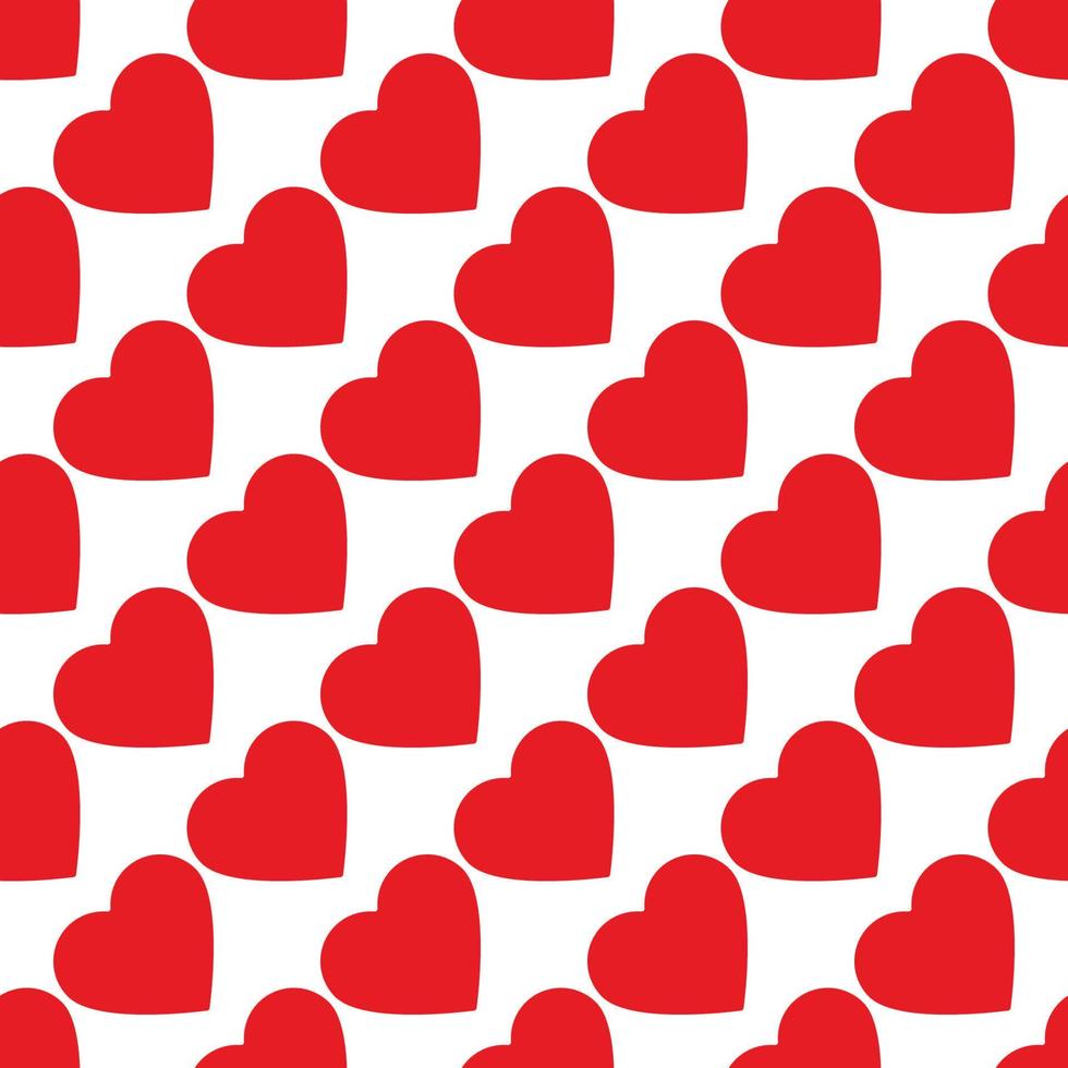 rot Herzen auf Weiß nahtlos Hintergrund. vektor