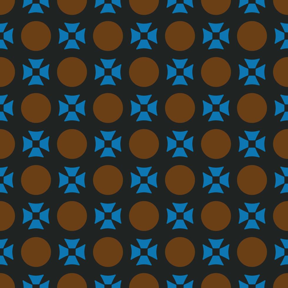 Muster von Blau und Orange auf dunkel nahtlos Hintergrund. vektor