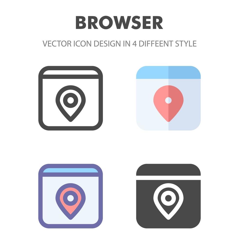 Browsersymbol. für Ihr Website-Design, Logo, App, UI. Vektorgrafiken Illustration und bearbeitbarer Strich. eps 10. vektor