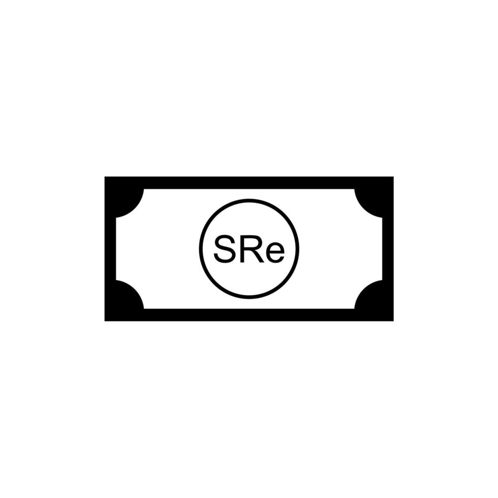 Seychellerna valuta symbol, seychellois rupee ikon, scr tecken. vektor illustration